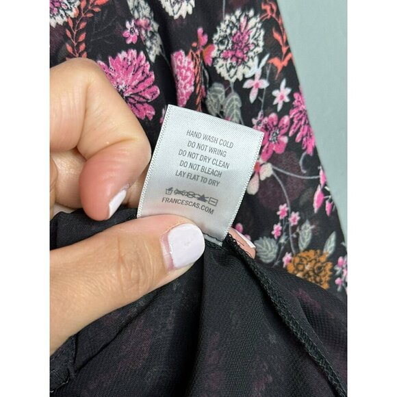 Mi Ami Francesca's Women's Small Flowy Floral Crop Top V-Neck Lined NWT - Picture 7 of 10